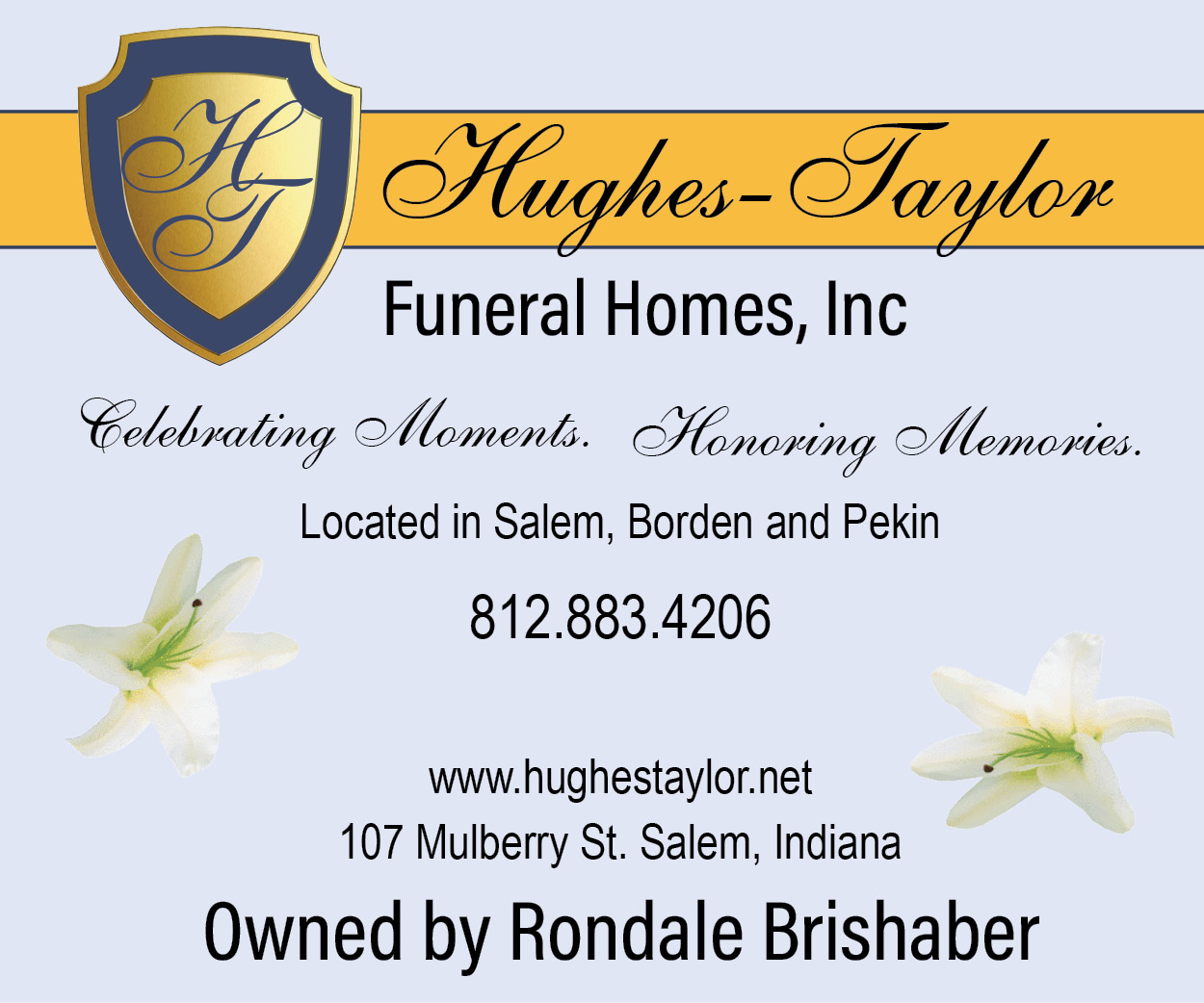 Hughes Taylor Funeral Home Spec Ad
