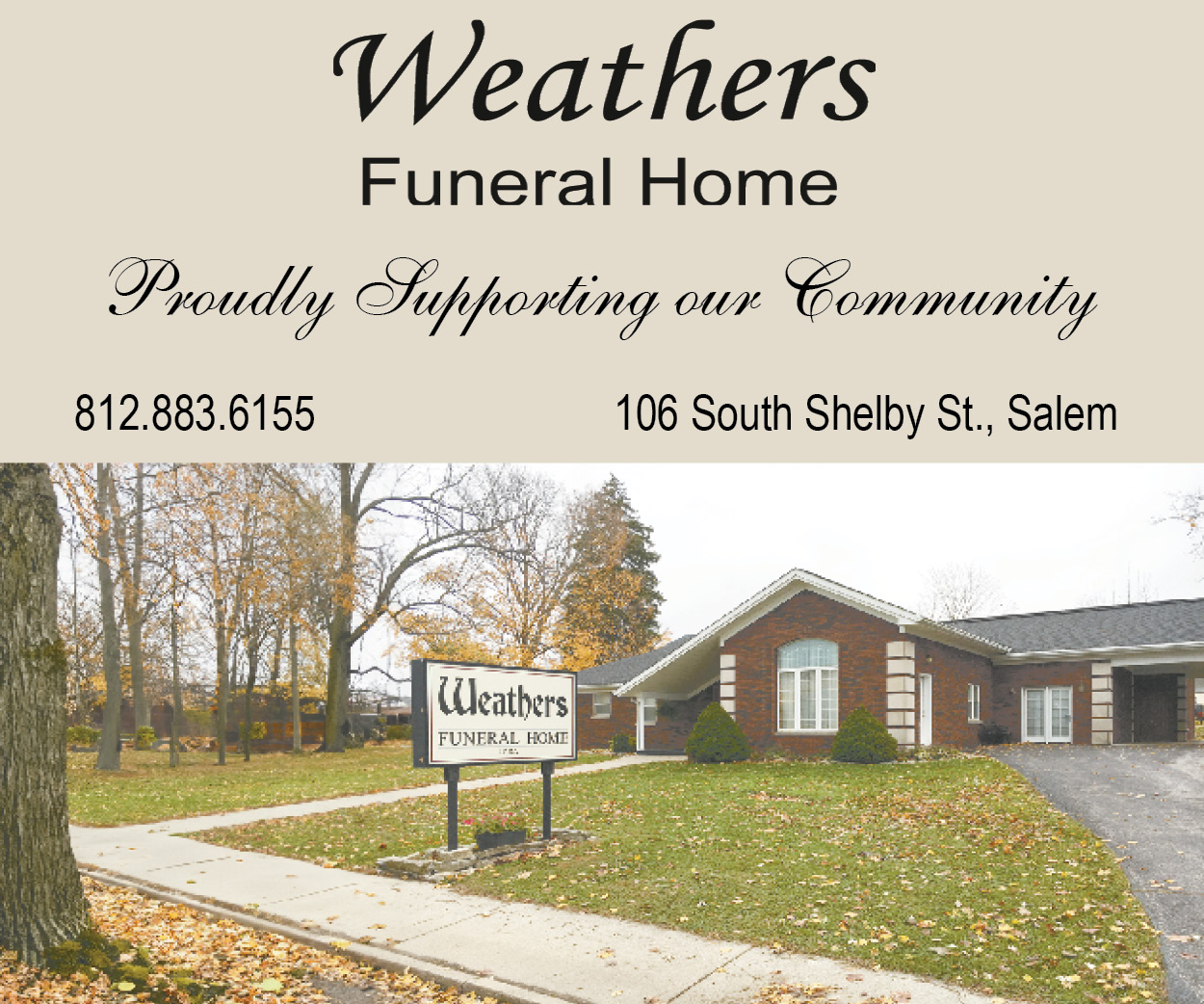 Weathers Funeral Home Spec Ad